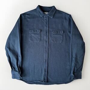 Musk OX Shirt XL Navy Green Long Sleeve Button Up Heavy Flannel Workwear